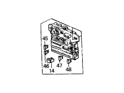 1988 Honda CRX Fuse Box - 38200-SH3-A01