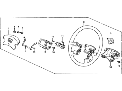 1991 Honda Civic Steering Wheel - 78510-SH4-A02ZA