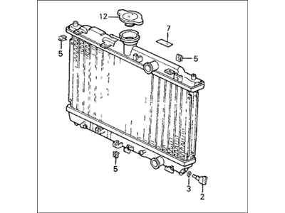 1989 Honda CRX Radiator - 19010-PM4-003