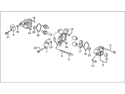 1988 Honda Civic Power Steering Pump - 56110-PM3-020