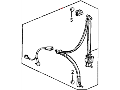 Honda 818A0-SH5-A03ZA Seat Belt Assy., L. FR. *B49L*(Nsk) (FAIR BLUE)