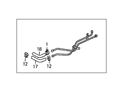 Honda 53730-SH3-952 Pipe, Power Steering Combination Return