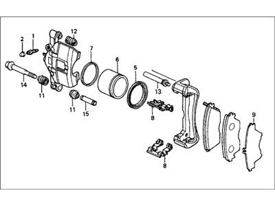 1989 Honda Civic Brake Caliper - 45210-SH3-G33