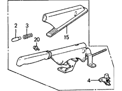 Honda 47105-SH4-010ZD Lever Assy., Parking Brake *YR89L* (PALMY BROWN)