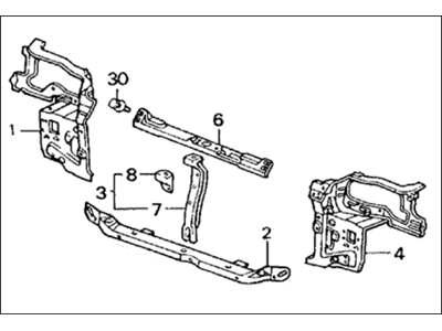 Honda 60400-SH5-A03ZZ Bulkhead, Front