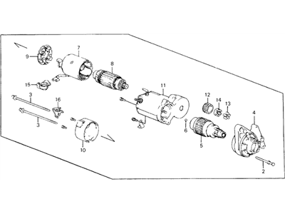 Honda 31200-PM3-J02 Starter Motor Assembly (Dx4R4) (Denso)