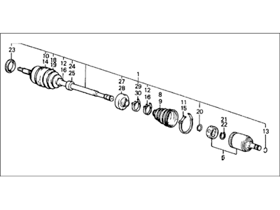 Honda 44305-SH9-003 Driveshaft Assembly, Passenger Side (Ntn Corp.)