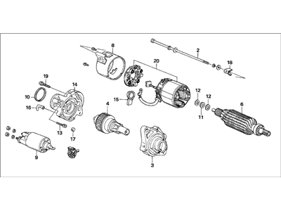 Honda 31200-PM3-005 Starter Motor Assembly (Sm-302-24) (Mitsuba)