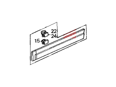 1990 Honda Civic Door Moldings - 75323-SH9-A02ZA