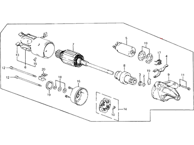 Honda 31200-PM5-L02 Starter Motor Assembly (S114-614) (Hitachi)