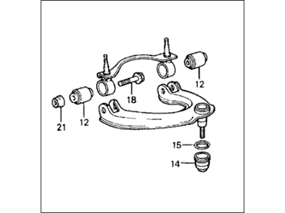 Honda 51460-SH3-A02 Arm Assembly, Left Front (Upper)