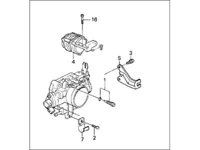 1991 Honda CRX Throttle Body - 16400-PM6-A03