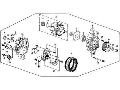 Honda 31100-PM5-A04 Alternator Assembly (Ahga03) (Mitsubishi)