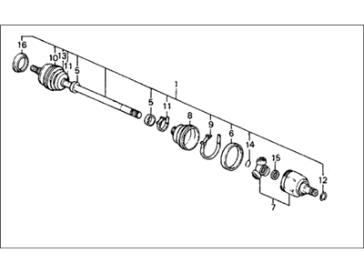 1988 Honda Civic Axle Shaft - 42310-SH9-000