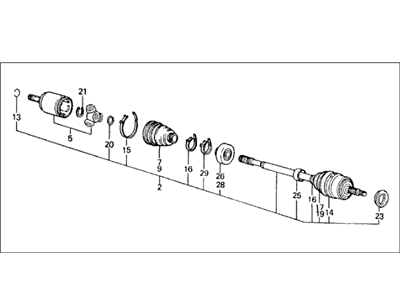 Honda 44306-SH9-J03 Driveshaft Assembly, Driver Side