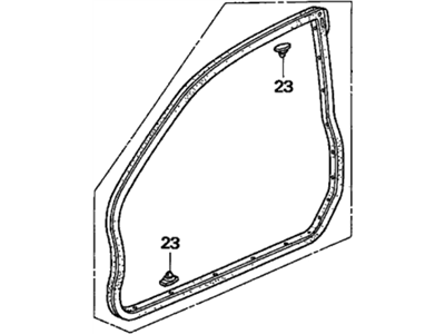 Honda 72310-S5P-A01 Weatherstrip, R. FR. Door