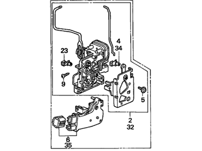 Honda 72150-S5P-A11 Lock Assembly, Left Front Door