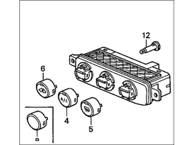 Honda 79510-S5N-A61ZA Switch Assy., Heater Push *NH365L* (BLACK METALLIC)