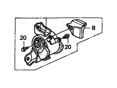 Honda 50805-S5A-A01 Rubber Assy., Transmission Mounting