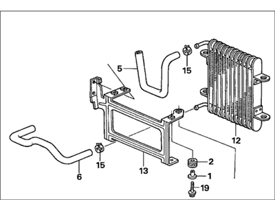 Honda 25500-PMP-000 Cooler Assy. (ATf)