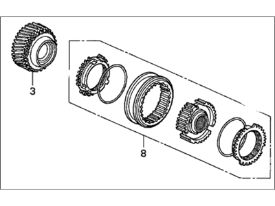 Honda 23444-PLW-326 Gear Set, Third