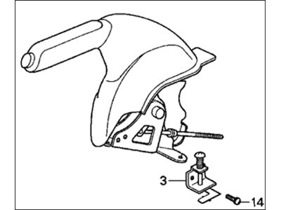 Honda 47110-S5D-L01ZC Lever, Hand Brake *NH167L* (GRAPHITE BLACK)