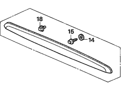 Honda 74890-S5P-A10ZA Garnish Assembly, Rear License (Nighthawk Black Pearl)