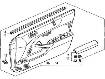 Honda 83500-S5P-A15ZC Lining Assy., R. Door *YR248L* (KI TAUPE)