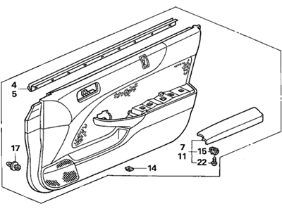 2003 Honda Civic Door Trim Panel - 83550-S5P-A34ZC