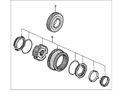 Honda 23432-PLW-306 Gear Set, Countershaft Second