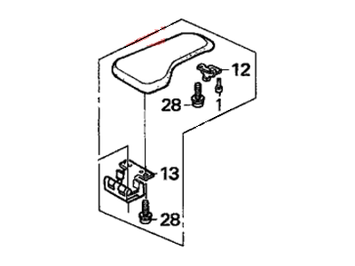 Honda 83450-S5A-L32ZC Armrest Assembly, Console (Graphite Black)