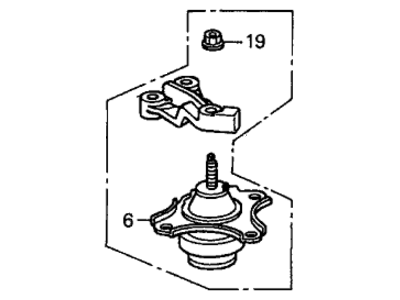 Honda 50820-S5A-013 Rubber Assy., Engine Side Mounting