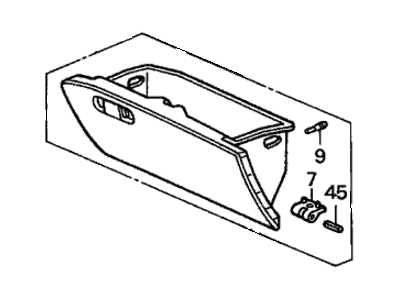 Honda 77500-S5A-A01ZD Box Assembly, Glove (Ivory)