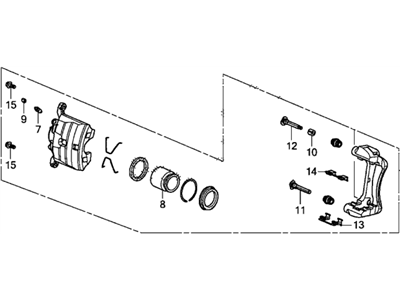 Honda 45018-TR7-A01 Caliper Sub-Assembly