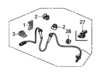 Honda 57450-TR3-A02 Sensor Assembly, Right Front