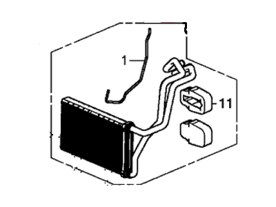 Honda 79115-TR0-A02 Core Sub-Assembly, Heater