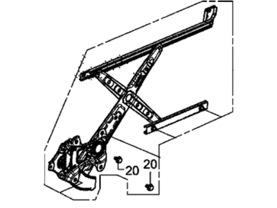 Honda 72211-TR0-A01 Regulator Assembly, Right Front Door