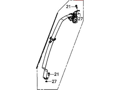 Honda 04828-TR0-A00ZA Tongue Set, Left Rear Seat Belt (Outer) (Olive)