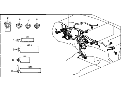 Honda 32117-TR0-A10 Wire Harness, Instrument