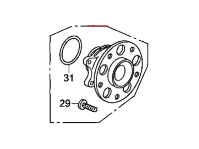 Honda 42200-TR0-902 Bearing Assembly, Rear Hub Unit