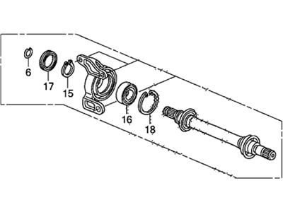 2012 Honda Civic Axle Shaft - 44500-TR0-A90