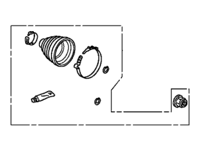 Honda 44018-TR0-J91 Boot Set, Outboard