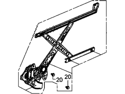 Honda 72251-TR0-A01 Regulator Assembly, Left Front Door