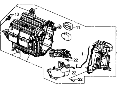 Honda 79106-TR3-A02 Heater Sub-Assy.
