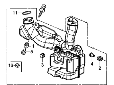 Honda 17230-R1B-A00 Chamber, Resonator