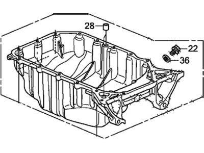 Honda 11200-RX0-A00 Pan Assembly, Oil