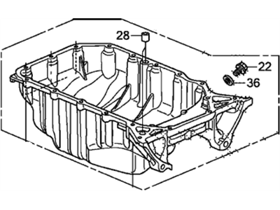 thumbnail image 2 of Transmission Oil Pan Sump For 2014–2020 Honda Civic – 21151-R3W-000, TOM AUTO PARTS 2 of 5
