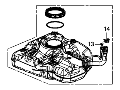 Honda 17044-TR0-A30 Tank Set, Fuel