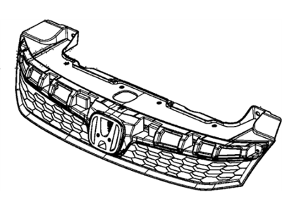 Honda 71121-TR7-A01 Base, Front Grille