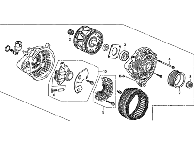 2014 Honda Civic Alternator - 31100-R1A-A01RM